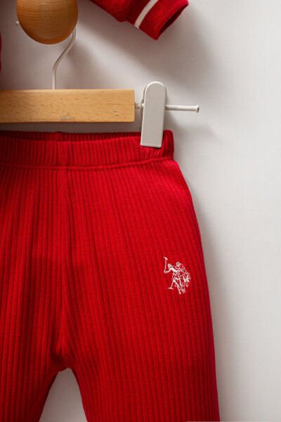 U.S.Polo Assn Kız Bebek 2 li Takım 6-9 - Kırmızı