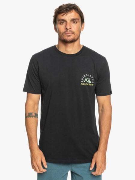 Quiksilver Erkek The Original Barrel Pamuklu Grafik Baskılı T-shirt EQYZT07226 L - Anthracite - Solid
