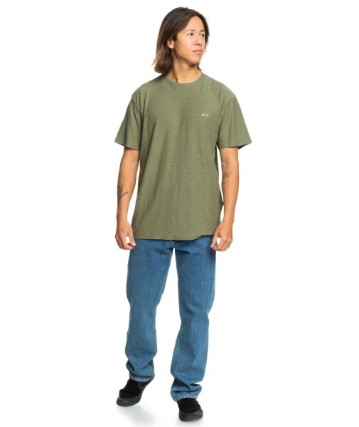 Quiksilver Slub Roundneck Erkek Tişört Yeşil - M