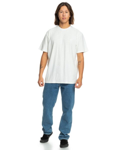 Quiksilver Slub Roundneck Erkek Tişört Beyaz - M
