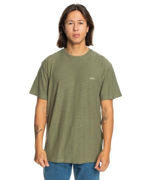 Quiksilver Slub Roundneck Erkek Tişört Yeşil - M
