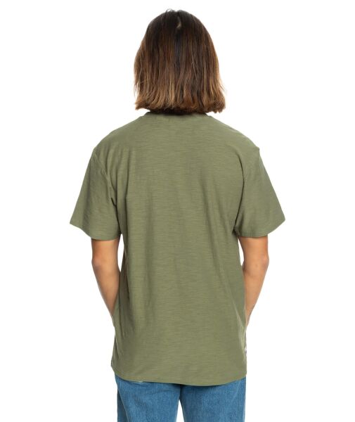 Quiksilver Slub Roundneck Erkek Tişört Yeşil - M