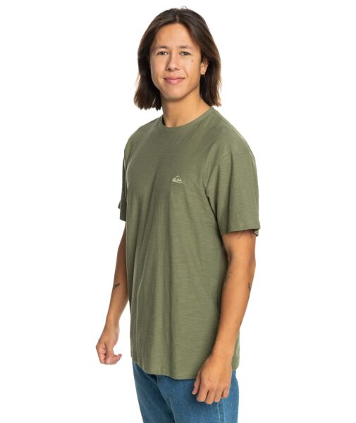 Quiksilver Slub Roundneck Erkek Tişört Yeşil - M