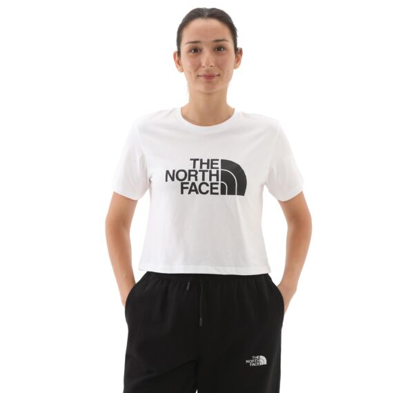 The North Face W Ss Easy Relaxed Cropped Tee Kadın T-Shirt Beyaz - XS