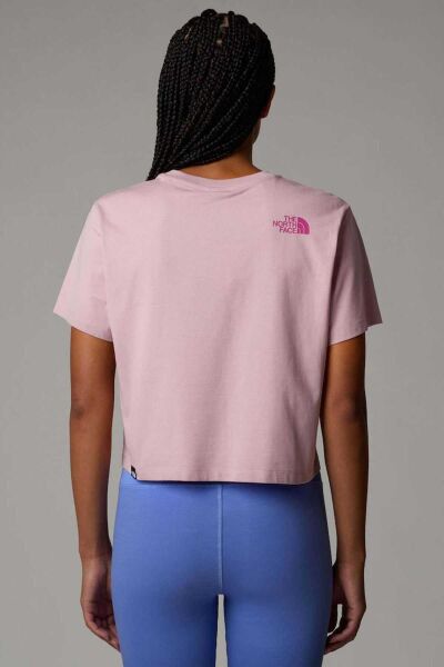 The North Face W Ss Easy Relaxed Cropped Tee Kadın T-Shirt Pembe - XS