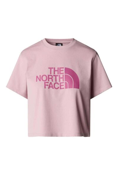The North Face W Ss Easy Relaxed Cropped Tee Kadın T-Shirt Pembe - XS