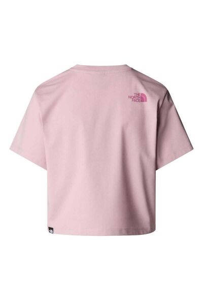 The North Face W Ss Easy Relaxed Cropped Tee Kadın T-Shirt Pembe - XS