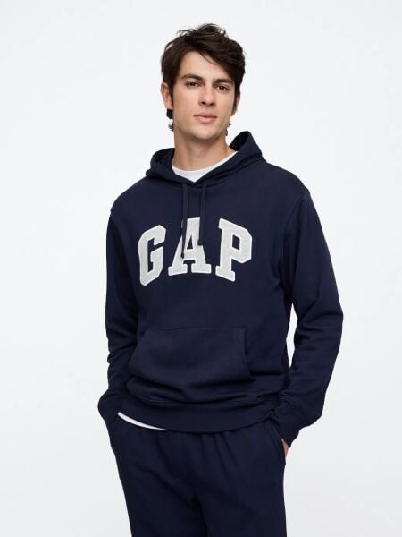Gap Erkek Sweatshirt V-FRCH FT HERITAGE LOGO PO Lacivert - XXL