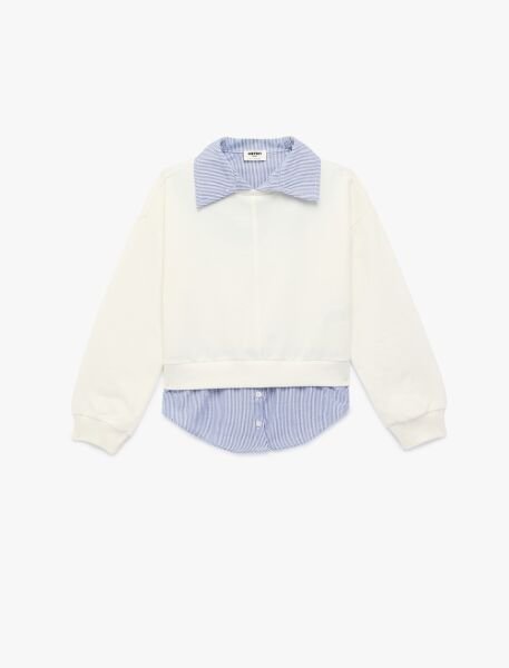 Koton Ekru Sweatshirt 6Skg10007Ak Ekru - 9-10
