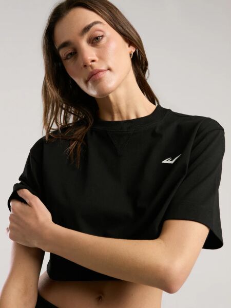Ever Classics Wmn Comfort Kadın Crop Tişört TW0031 Siyah - L