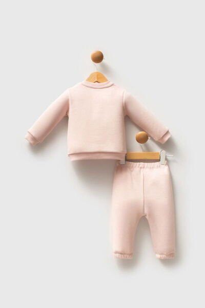 U.S.Polo Assn Kız Bebek 2 li Takım 6-9 - Pudra