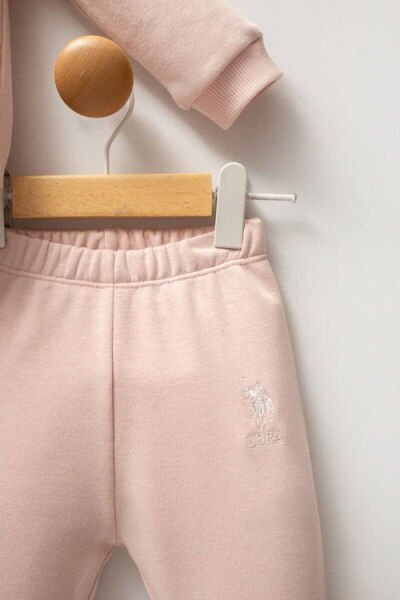 U.S.Polo Assn Kız Bebek 2 li Takım 6-9 - Pudra