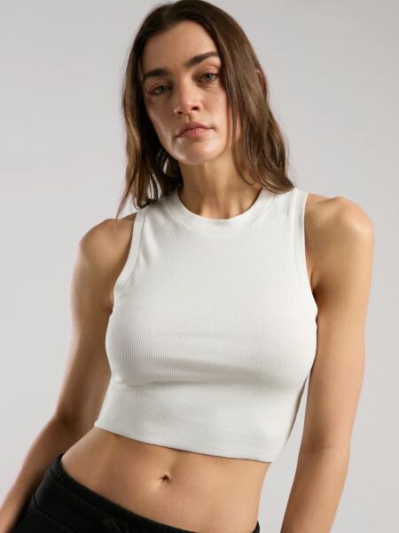 Ever Relaxed Rib Kadın Thick-Strapped Atlet TW0024 Beyaz - L