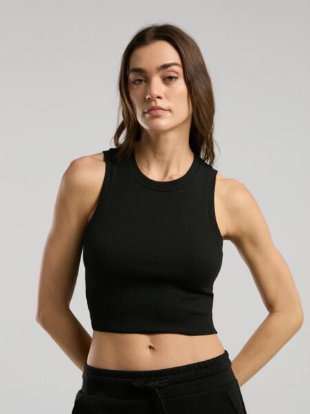 Ever Relaxed Rib Kadın Thick-Strapped Atlet TW0024 Siyah - L