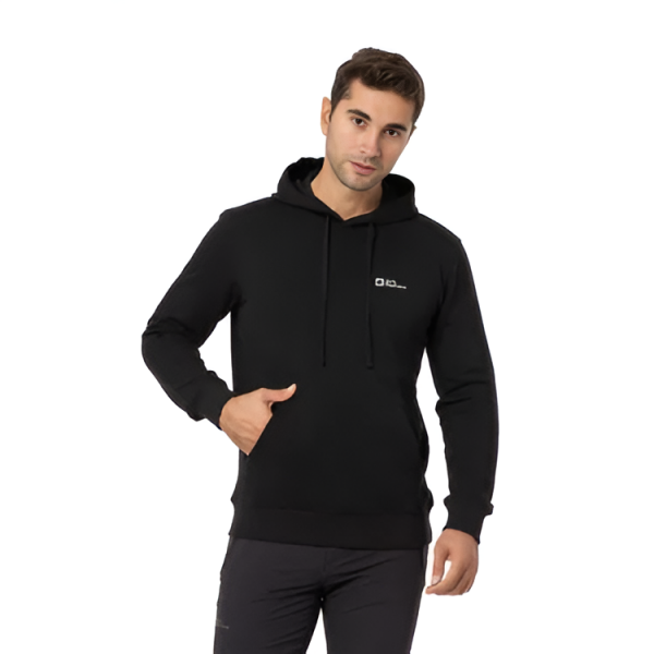 Jack Wolfskin TOMMY HOODY M Erkek Sweatshirt Siyah - XXL
