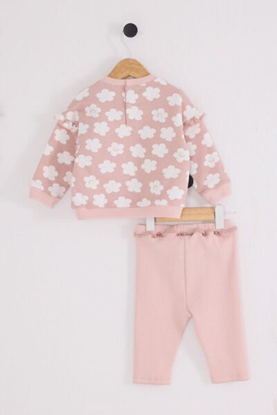 U.S.Polo Assn Kız Bebek 2 li Takım 6-9 - Pudra