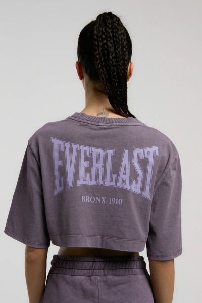 Everlast Bronx 1910 Oversize Turuncu Crop Kadın Tişört TW0014 Turuncu - L