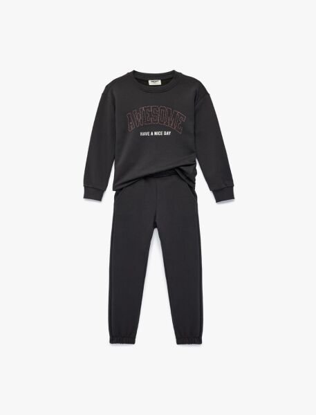 Koton Antrasit Eşofman Takım 6Skg10279Ak Antrasit - 9-10