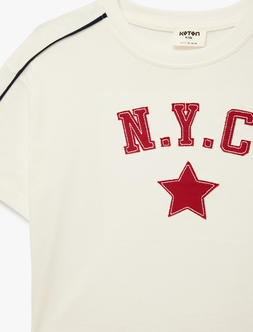 Koton Ekru Tişört 6Skg10042Ak Ekru - 9-10