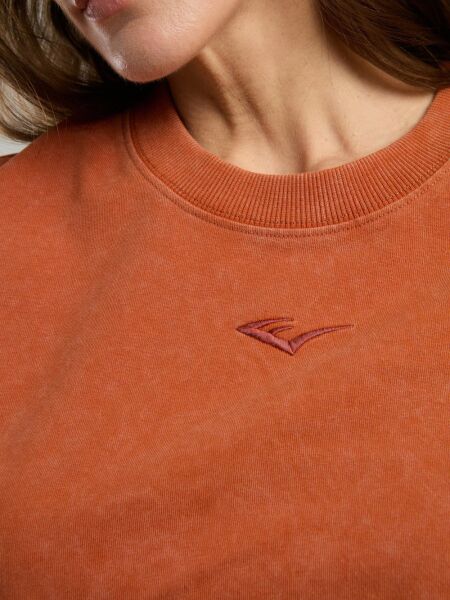 Everlast Bronx 1910 Oversize Turuncu Crop Kadın Tişört TW0014 Turuncu - L