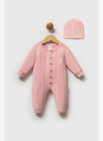 U.Spolo Kız Bebek Tulum 9-12 - Pembe