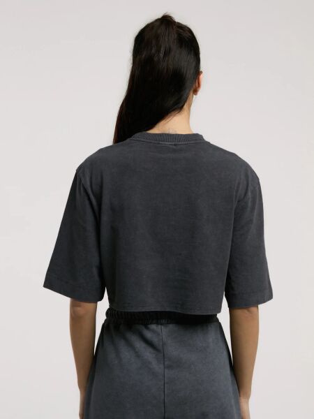 Everlast Authentic Boxing Wmn Kadın Crop Tişört TW0011 Antrasit - L