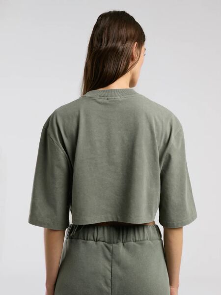 Everlast Authentic Boxing Wmn Kadın Crop Tişört TW0011 Haki - L