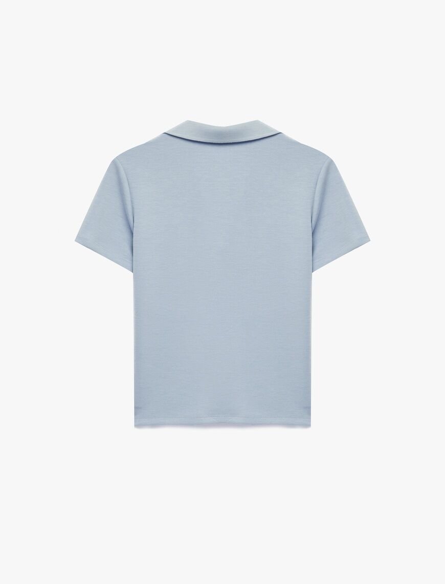 Koton Mavi Tişört 6Sak50190Ek Mavi - XL