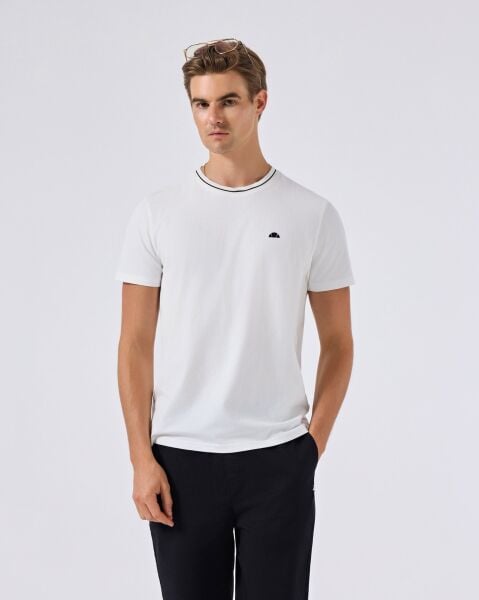 Ellesse Erkek Triko Tişört 6Sm5058 L - OFF WHITE