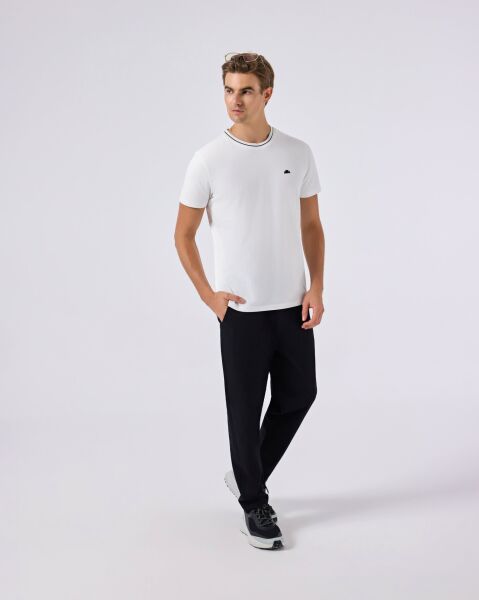 Ellesse Erkek Triko Tişört 6Sm5058 L - OFF WHITE