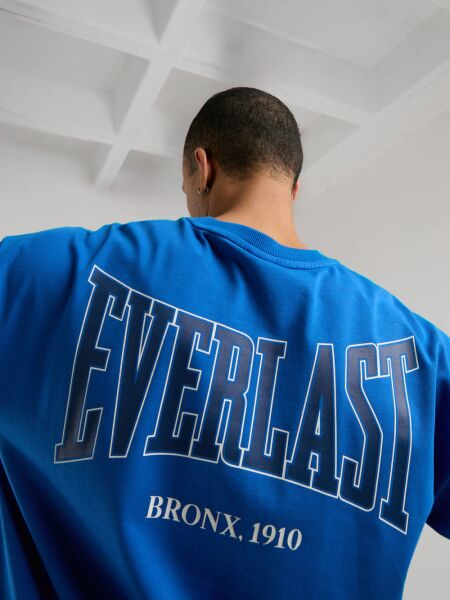 Ever Classics Oversize Arkası Baskılı Erkek Tişört TM0048 İndigo - S