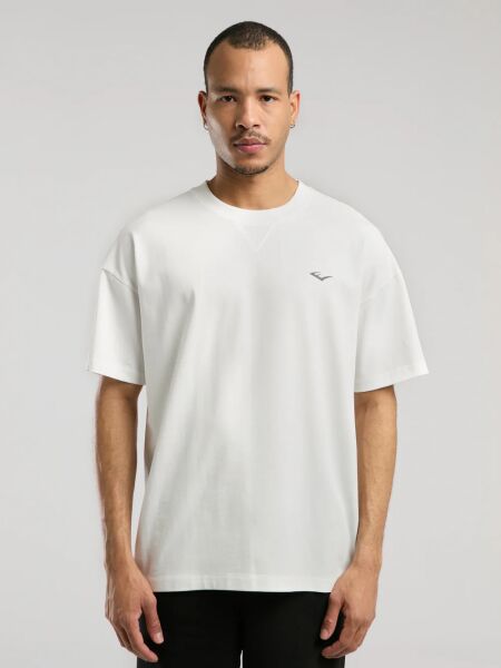 Ever Classics Oversize Arkası Baskılı Erkek Tişört TM0048 Beyaz - L