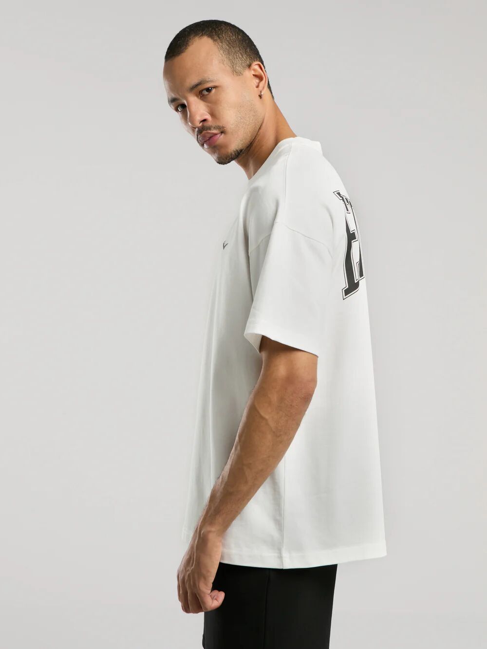 Ever Classics Oversize Arkası Baskılı Erkek Tişört TM0048 Beyaz - L