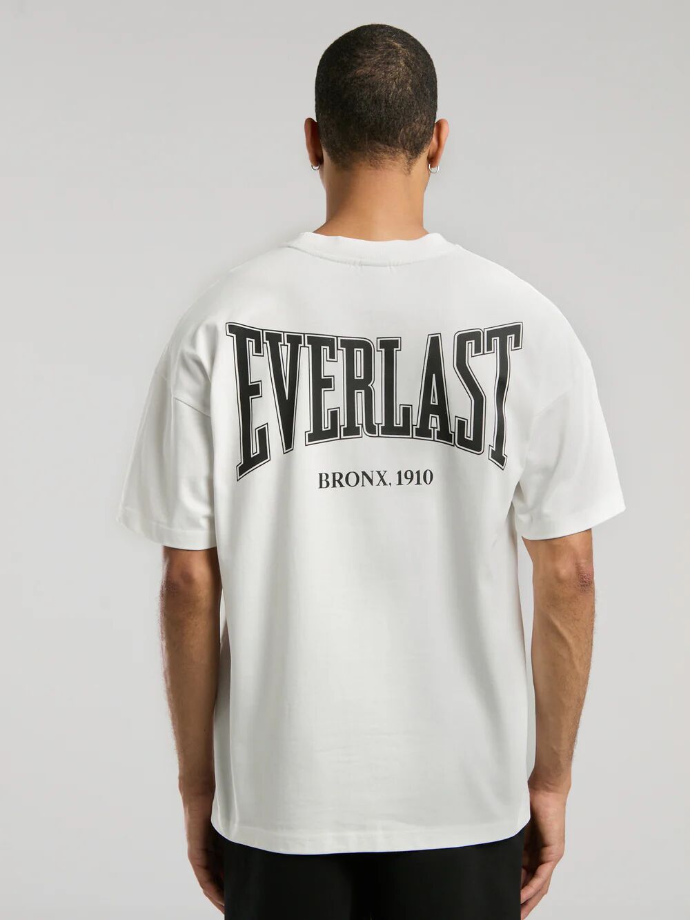 Ever Classics Oversize Arkası Baskılı Erkek Tişört TM0048 Beyaz - L