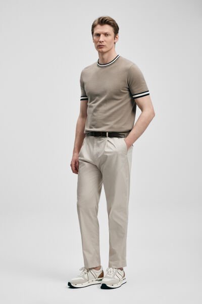 LUFİAN Henry Erkek Pamuklu Kazak 111090149 L - Kum