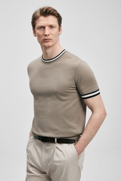 LUFİAN Henry Erkek Pamuklu Kazak 111090149 L - Kum