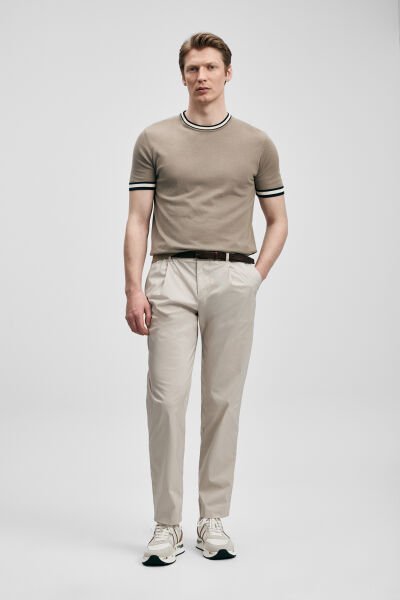 LUFİAN Henry Erkek Pamuklu Kazak 111090149 L - Kum