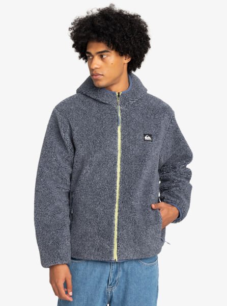 Quiksilver A FRAME REVERSIBLE JACKET Erkek Polar Gri - M
