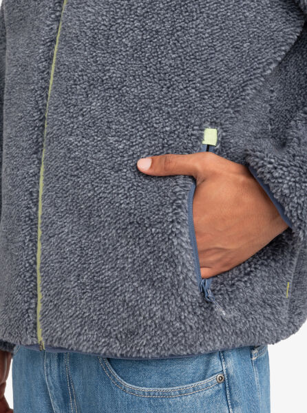 Quiksilver A FRAME REVERSIBLE JACKET Erkek Polar Gri - M