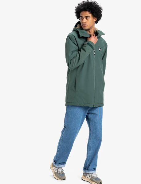 Quiksilver OVERCAST 3K PARKA Erkek Mont Yeşil - M