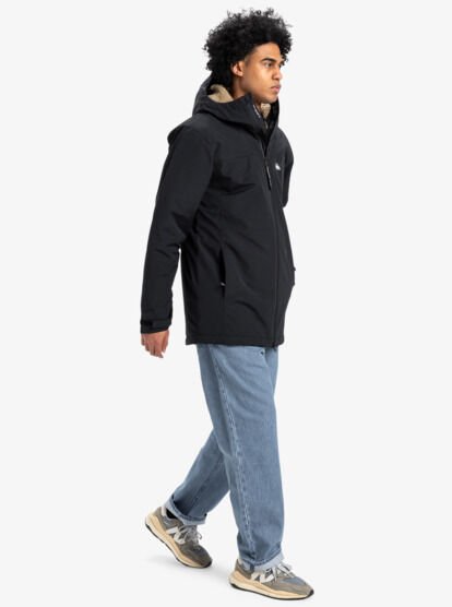 Quiksilver OVERCAST 3K PARKA Erkek Mont Siyah - L