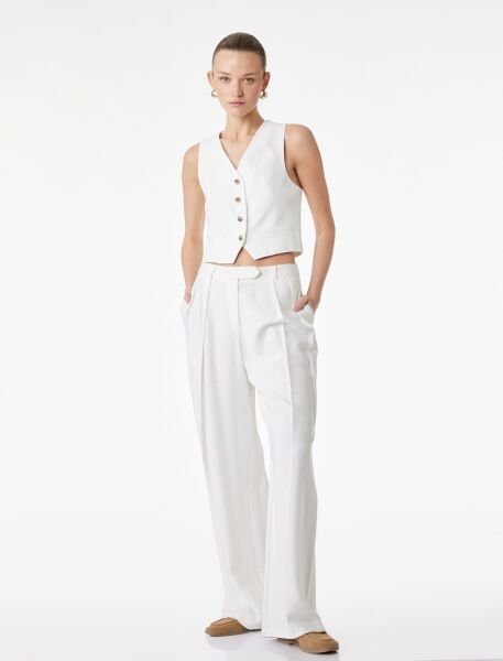 Koton Kırık Beyaz Yelek 6Sak20005Uw Beyaz - 42