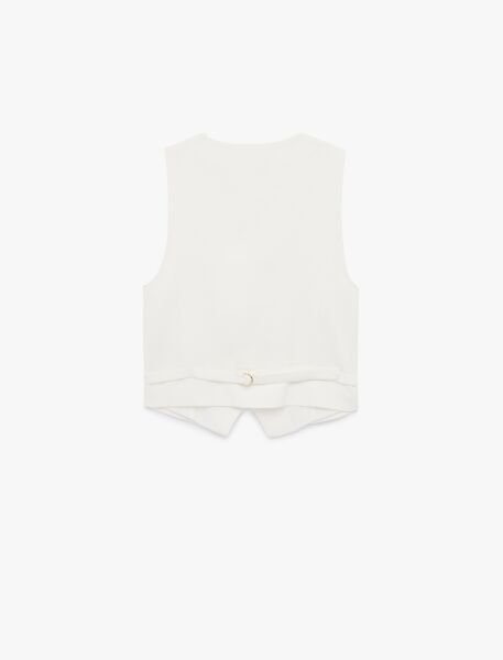 Koton Kırık Beyaz Yelek 6Sak20005Uw Beyaz - 42