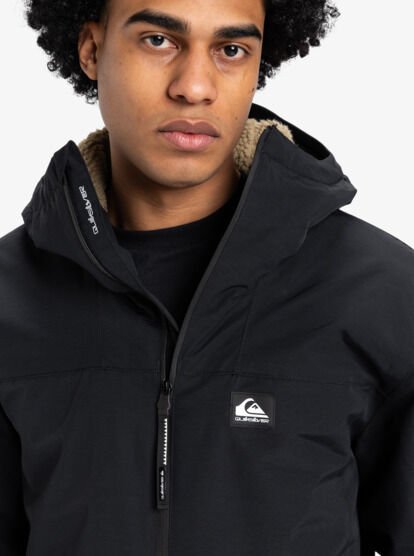 Quiksilver OVERCAST 3K PARKA Erkek Mont Siyah - M