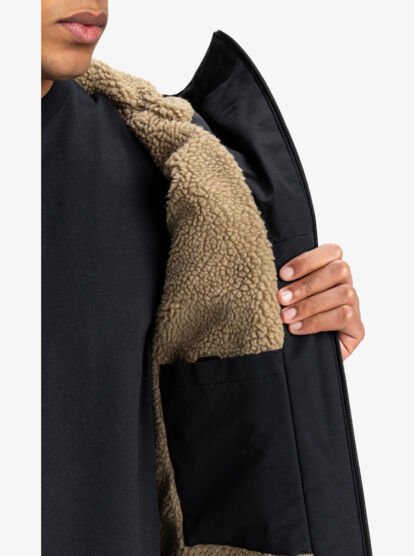 Quiksilver OVERCAST 3K PARKA Erkek Mont Siyah - XXL