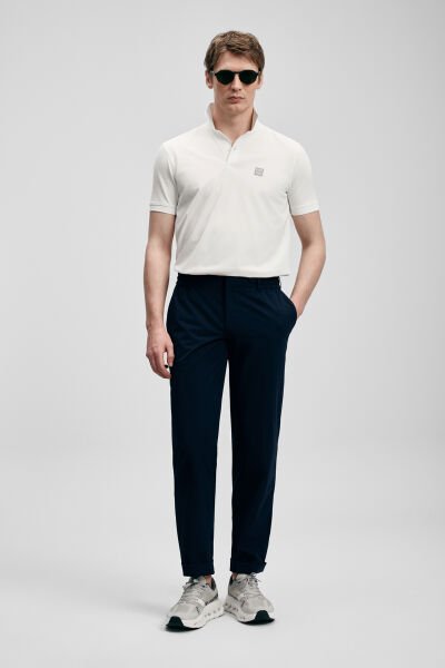 Lufian Carter Smart Erkek Polo Tişört 111040233 S - KIRIK BEYAZ