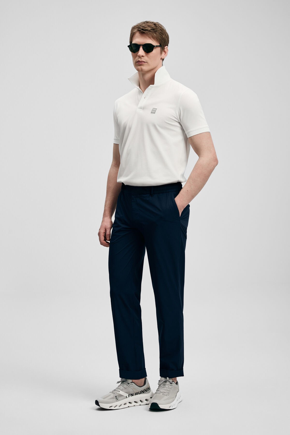 Lufian Carter Smart Erkek Polo Tişört 111040233 S - KIRIK BEYAZ