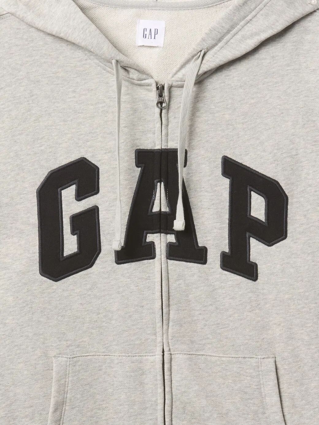 Gap Erkek Sweatshirt V-FRCH FT HERITAGE LOGO FZ Gri - XXL