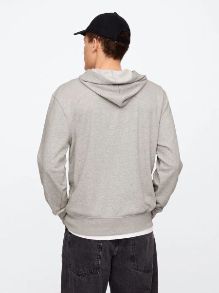 Gap Erkek Sweatshirt V-FRCH FT HERITAGE LOGO FZ Gri - XXL