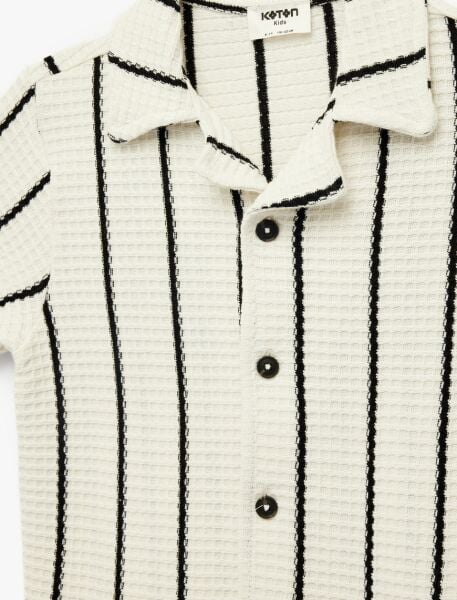 Koton Siyah Çizgili Tişört 6Skb10166Tk Siyah - 9-10